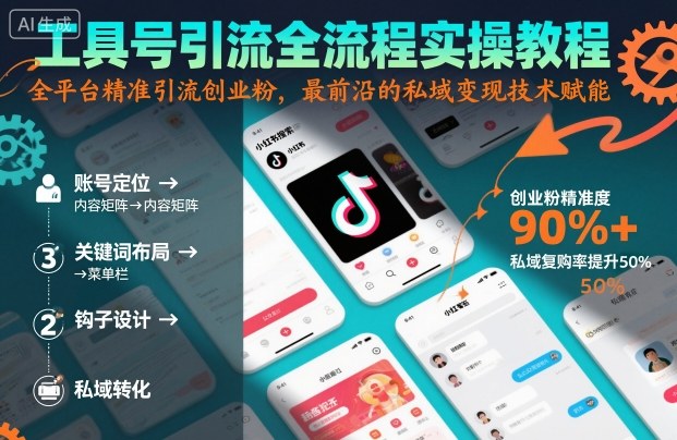 工具号引流全流程保姆级实操教程，全平台精准引流创业粉，最前沿的私域变现技术赋能-创业资源网