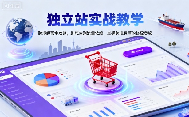 独立站实战教学，跨境经营全攻略，助您告别流量依赖，掌握跨境经营的终极奥-创业资源网