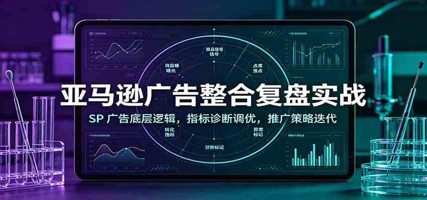 亚马逊广告整合复盘实战：SP广告底层逻辑，指标诊断调优，推广策略迭代-创业资源网
