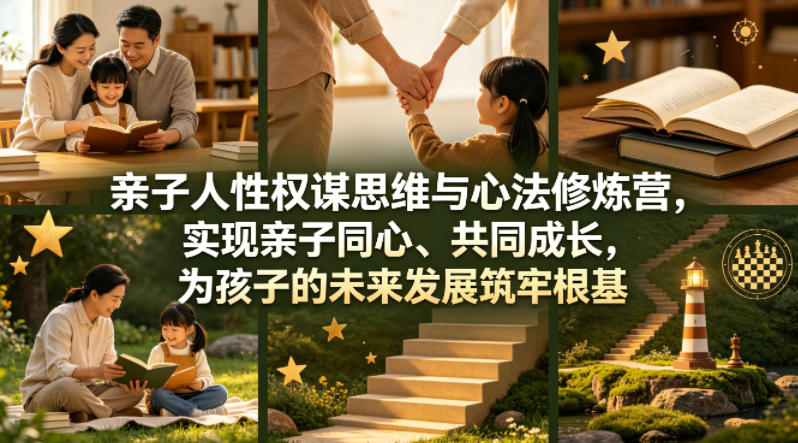 亲子人性权谋思维与心法修炼营，实现亲子同心、共同成长，为孩子的未来发展筑牢根基【音频】-创业资源网