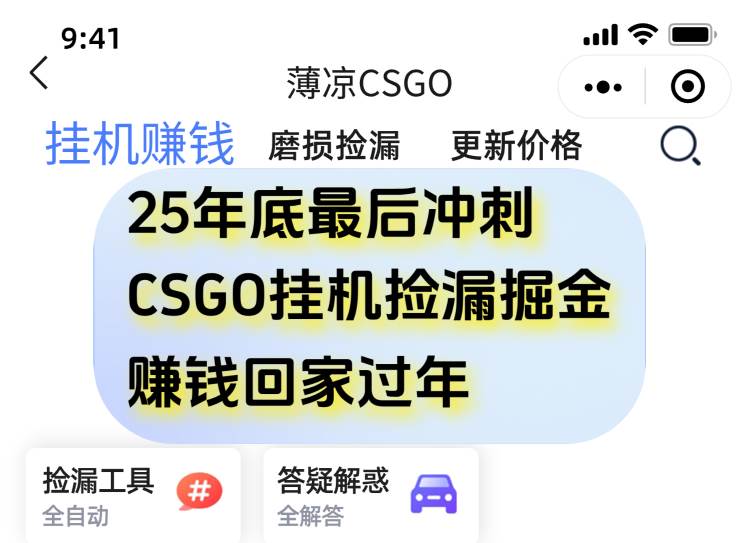 （16735期）12月年底抓紧最后一个月，用CSGO游戏挂机捡漏掘金赚钱掘金，一部手机轻松日入500+-创业资源网