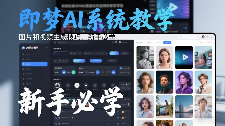 即梦AI系统教学，图片和视频生成技巧，新手必学-创业资源网