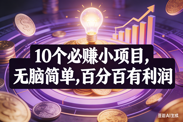 （17169期）10个必赚小项目，无脑简单，百分百有利润，副业首选，日入200+-创业资源网