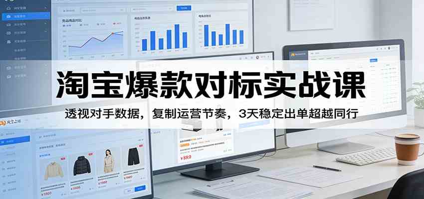 淘宝爆款对标实战课：透视对手数据，复制运营节奏，3天稳定出单超越同行-创业资源网