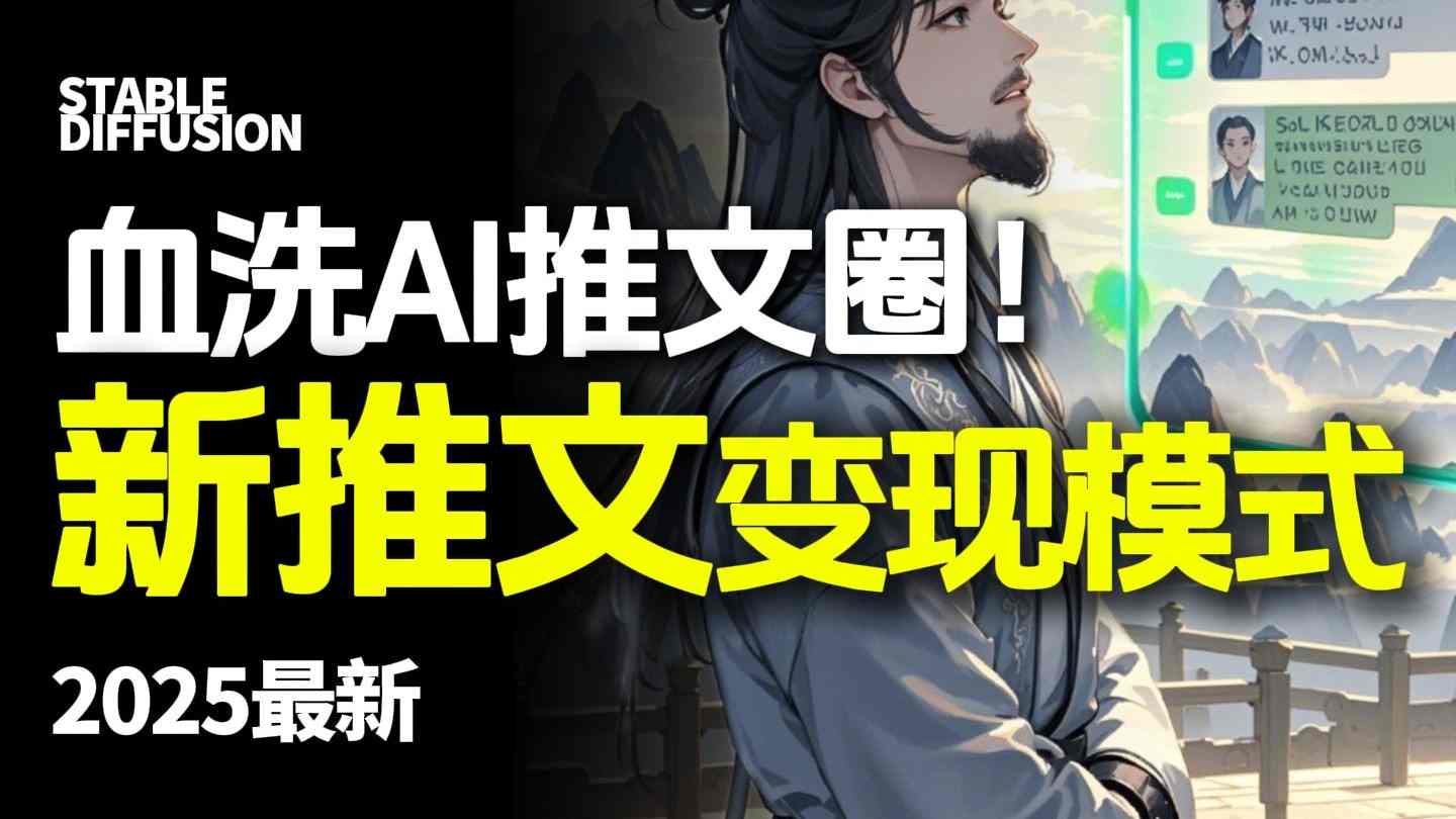 最新AI动态电影漫画小说推文，全流程实操教学，小白也能月入1W+-创业资源网