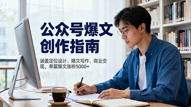 (16380期)公众号爆文创作指南,涵盖定位设计+爆文写作+商业变现,单篇爆文涨粉5000+-创业资源网