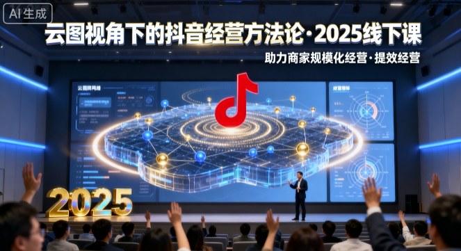 云图视角下的抖音经营方法论，2025线下课，助力商家规模化经营，提效经营（录音+字幕）-创业资源网