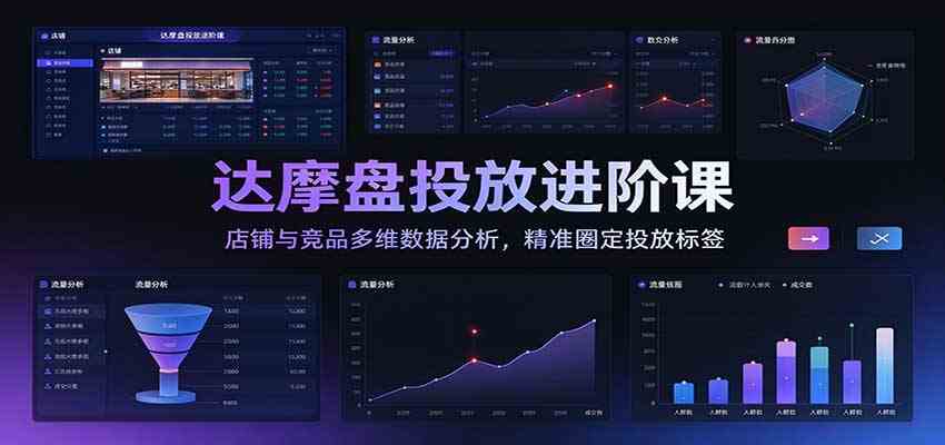 达摩盘投放进阶课：店铺与竞品多维数据分析，精准圈定投放标签-创业资源网