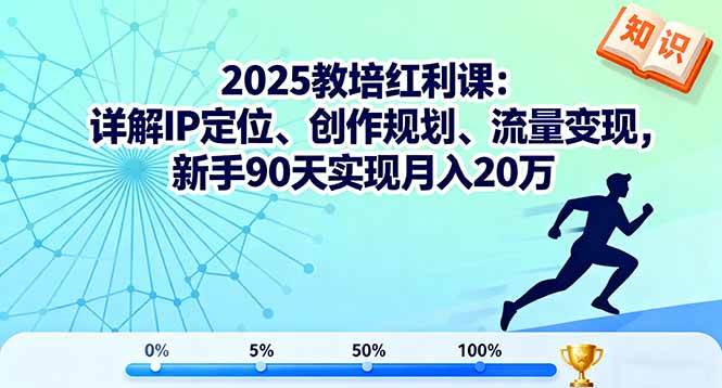 （16178期）2025教培红利课：详解IP定位、创作规划、流量变现，新手90天实现月入20万-创业资源网