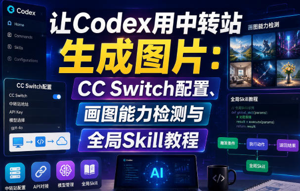 让Codex用中转站生成图片：CC Switch配置、画图能力检测与全局Skill教程-创业资源网
