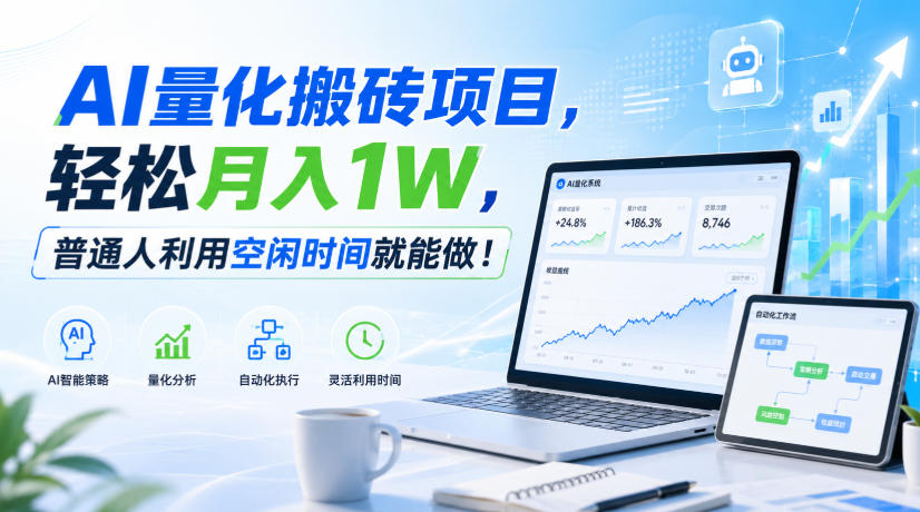 利用AI实现自动量化搬砖，月入万元，任何人都可以做！-创业资源网
