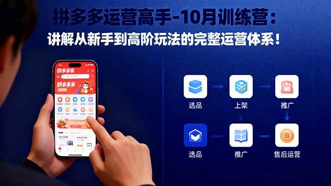 （16448期）拼多多运营高手-10月训练营：讲解从新手到高阶玩法的完整运营体系！-创业资源网