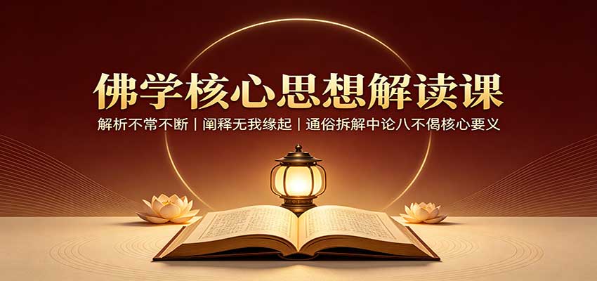 佛学核心思想解读课：解析不常不断，阐释无我缘起，通俗拆解中论八不偈核心要义-创业资源网