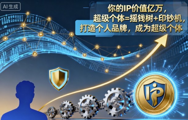 你的IP价值亿万，超级个体=摇钱树+印钞机，打造个人品牌，成为超级个体-创业资源网