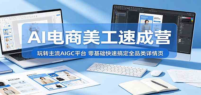 AI电商美工速成营：玩转主流AIGC平台，零基础快速搞定全品类详情页-创业资源网