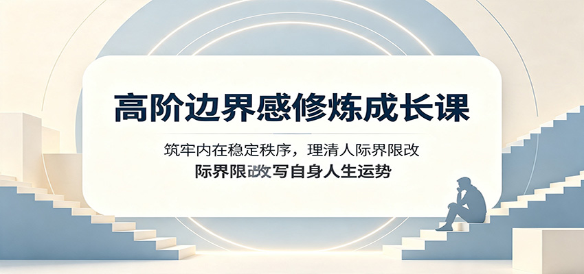 高阶边界感修炼成长课：筑牢内在稳定秩序，理清人际界限改写自身人生运势-创业资源网