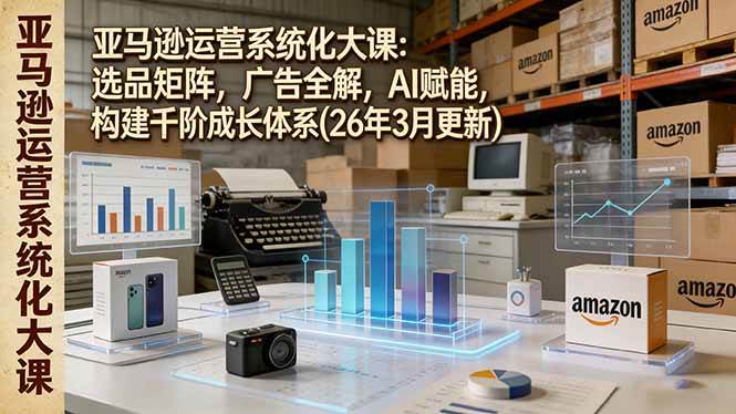 （17622期）亚马逊运营系统化大课：选品矩阵，广告全解，AI赋能，构建千阶成长体系(26年3月更新)-创业资源网