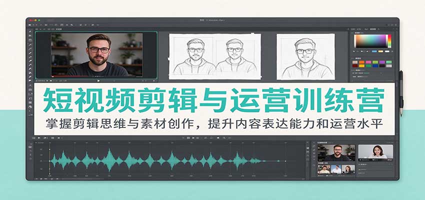 短视频剪辑与运营训练营：掌握剪辑思维与素材创作，提升内容表达能力和运营水平-创业资源网
