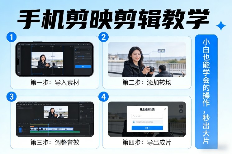 手机剪映剪辑教学，小白也能学会的操作，秒出大片-创业资源网
