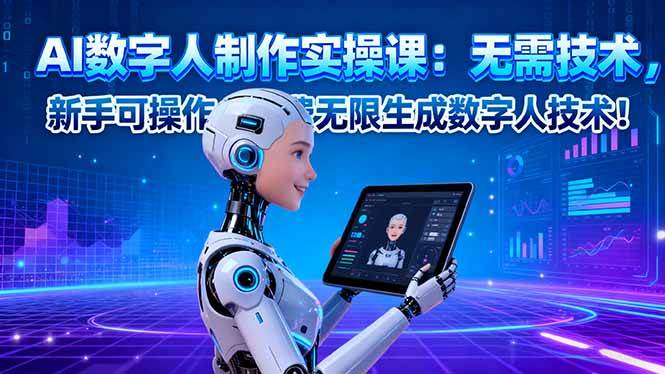 (16376期)AI数字人制作实操课:无需技术,新手可操作,免费无限生成数字人技术!-创业资源网