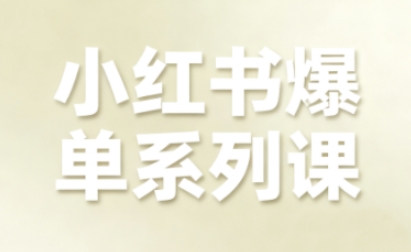 小红书爆单系列课，聚焦小红书电商全链路增长（更新）-创业资源网