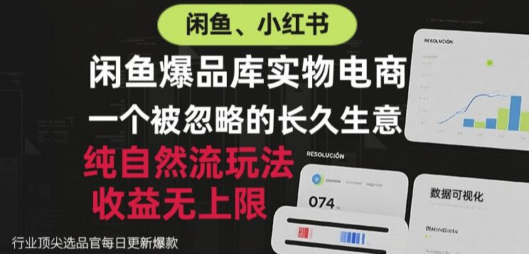 闲鱼小红书实物电商，纯自然流玩法，一个被忽略的长久生意，收益无上限【揭秘】-创业资源网