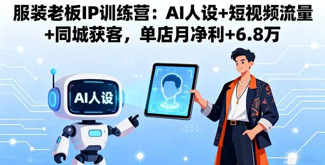 （16117期）服装老板IP训练营：AI人设+短视频流量+同城获客，单店月净利+6.8万-创业资源网