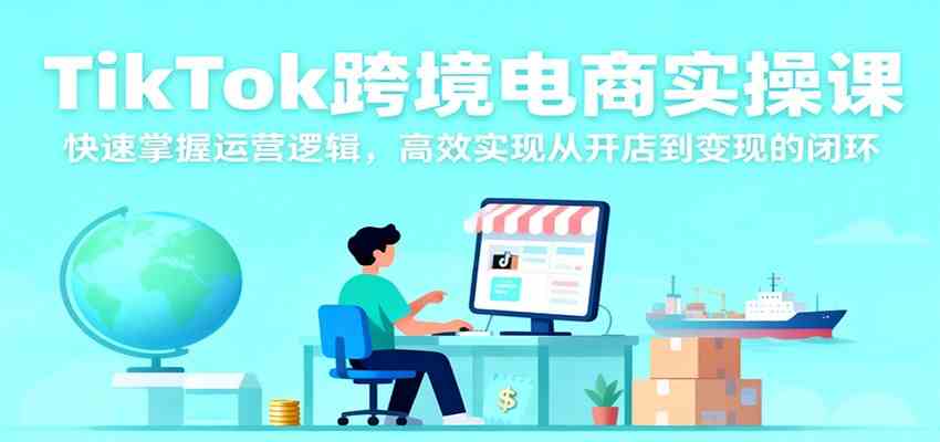 TikTok跨境电商实操课，快速掌握运营逻辑，高效实现从开店到变现的闭环-创业资源网