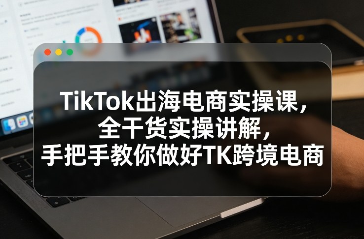 TikTok出海电商实操课，全干货实操讲解，手把手教你做好TK跨境电商-创业资源网