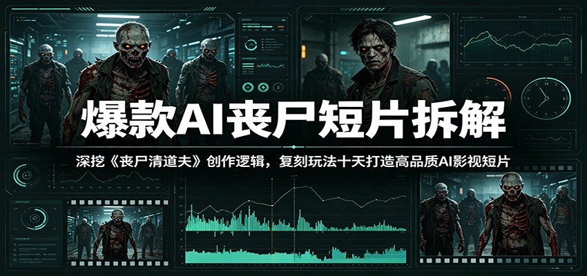 爆款AI丧尸短片拆解：深挖《丧尸清道夫》创作逻辑，复刻玩法快速打造高品质AI影视短片-创业资源网