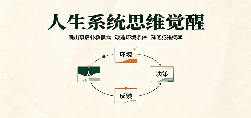 人生系统思维觉醒：跳出事后补救模式，改造环境条件，降低犯错概率-创业资源网