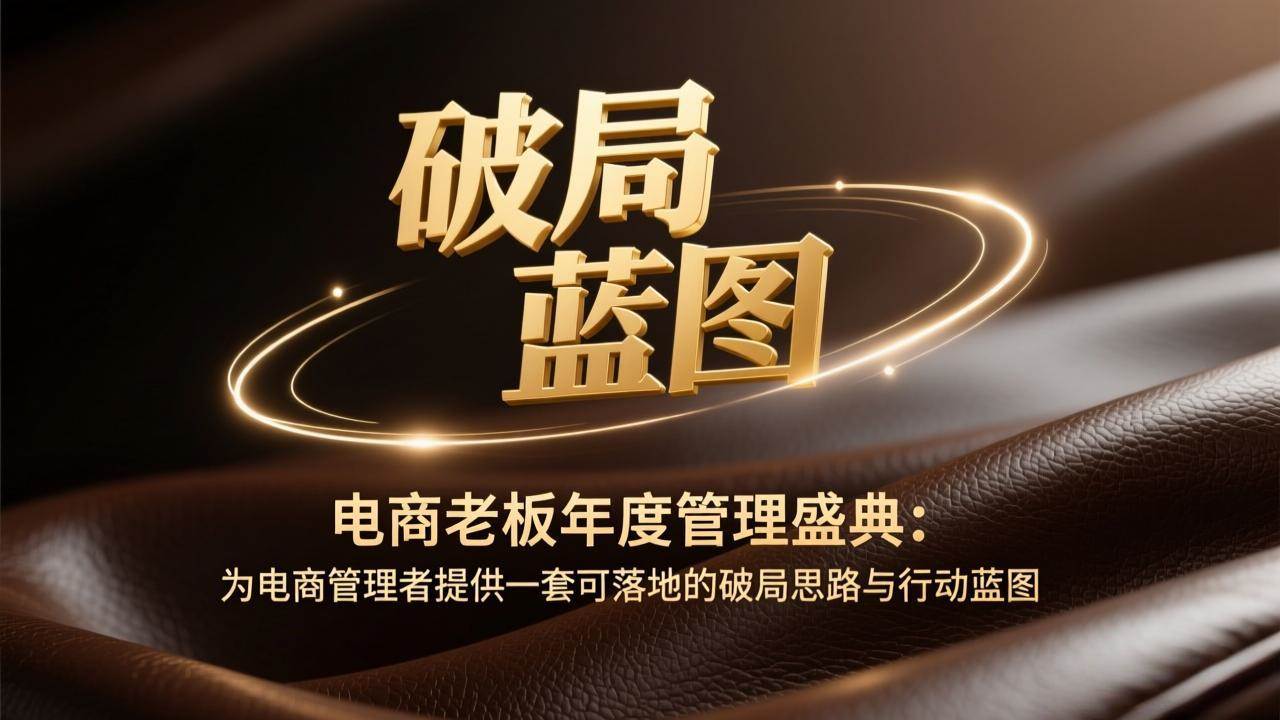 （17374期）电商老板年度管理盛典：为电商管理者提供一套可落地的破局思路与行动蓝图-创业资源网