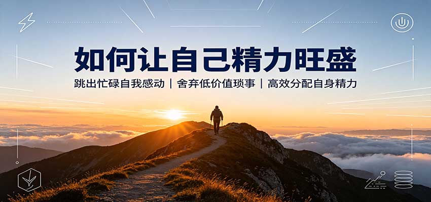 如何让自己精力旺盛：跳出忙碌自我感动，舍弃低价值琐事，高效分配自身精力-创业资源网