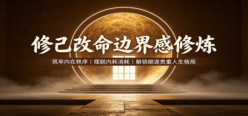 修己改命边界感修炼：筑牢内在秩序，摆脱内耗消耗，解锁顺遂贵重人生格局-创业资源网