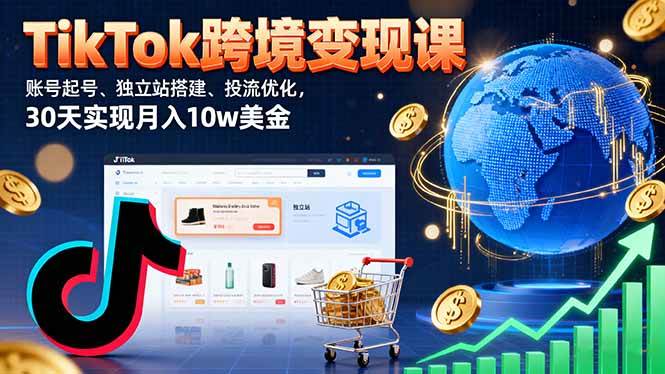 （16034期）TikTok跨境变现课：账号起号、独立站搭建、投流优化，30天实现月入10w美金-创业资源网