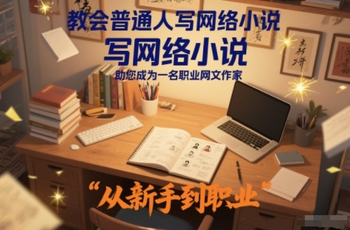 教会普通人写网络小说，助您成为一名职业网文作家-创业资源网