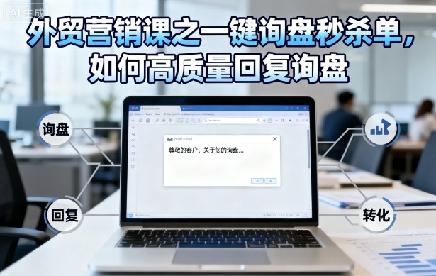 外贸营销课之一键询盘秒杀单，如何高质量回复询盘-创业资源网