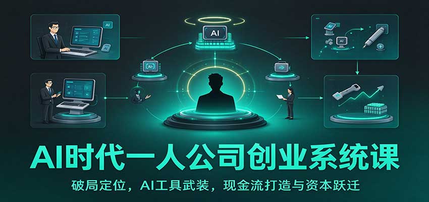 AI时代一人公司创业系统课：破局定位，AI工具武装，现金流打造与资本跃迁-创业资源网