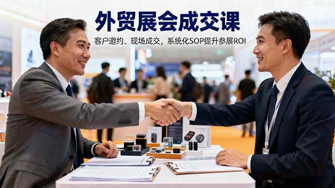 (16356期)外贸展会成交课,含目标制定、客户邀约、现场成交,系统化SOP提升参展ROI-创业资源网