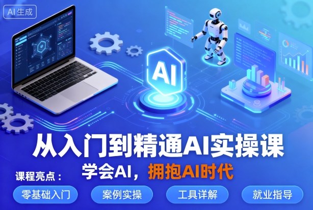 从入门到精通AI实操课，学会AI，拥抱AI时代-创业资源网