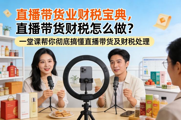 直播带货业财税宝典，直播带货财税怎么做？一堂课帮你彻底搞懂直播带货及财税处理-创业资源网