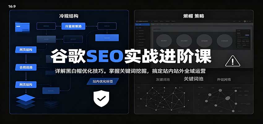 2026谷歌SEO实战进阶课：详解黑白帽优化技巧，掌握关键词挖掘，搞定站内站外全域运营-创业资源网