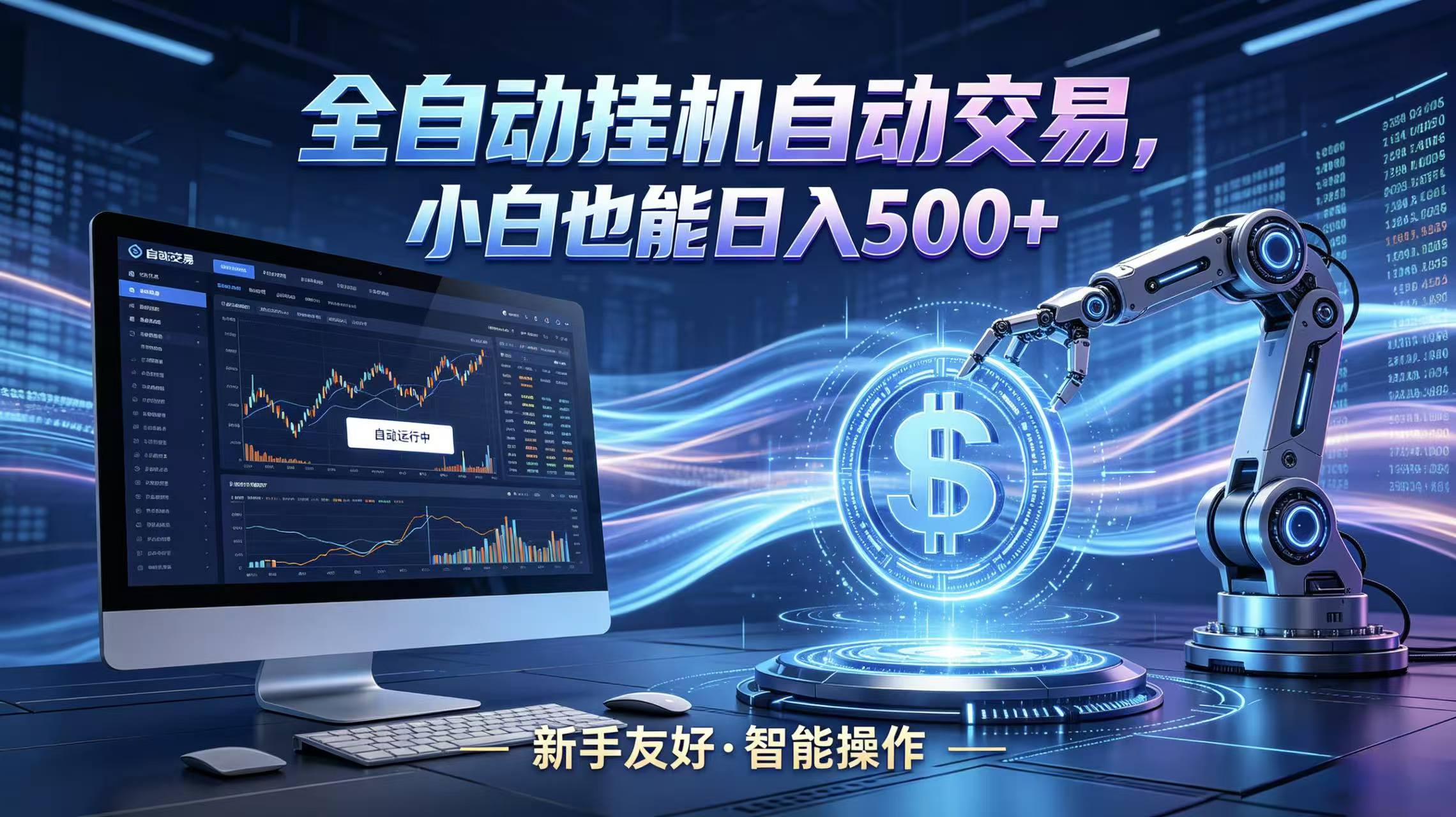 全新智能化交易助手，傻瓜式操作，小白也能快速上手，轻松实现日入500+-创业资源网