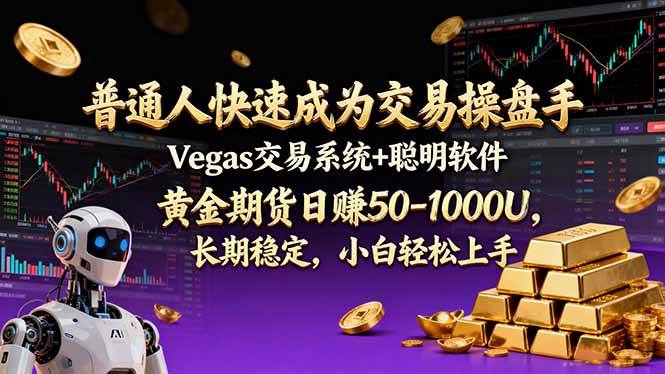 （17178期）普通人快速成为交易操盘手 Vegas交易系统+聪明软件 ， 黄金期货日赚50-1000U， 长期稳定，小…-创业资源网