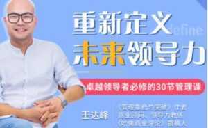 王达峰《重新定义未来领导力》卓越领导者必修的30节管理课-创业资源网