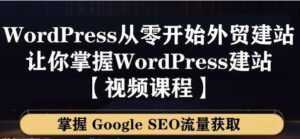 WordPress建站教程,从零开始搭建外贸网站,掌握GoogleSEO流量获取-创业资源网