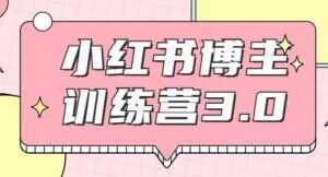 红商学院·小红书博主训练营3.0课程视频,实战操作轻松月入过万-创业资源网