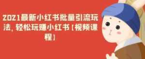 最新小红书引流批量玩法,轻松玩赚小红书-创业资源网