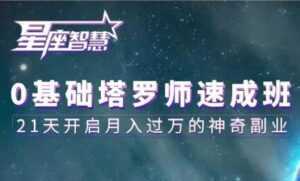 塔罗牌教程《0基础塔罗师速成班》21天开启月入过万的神奇副业-创业资源网