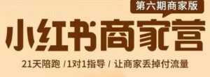 贾真-小红书商家营第6期商家版,21天带货陪跑课,让商家丢掉付流量-创业资源网